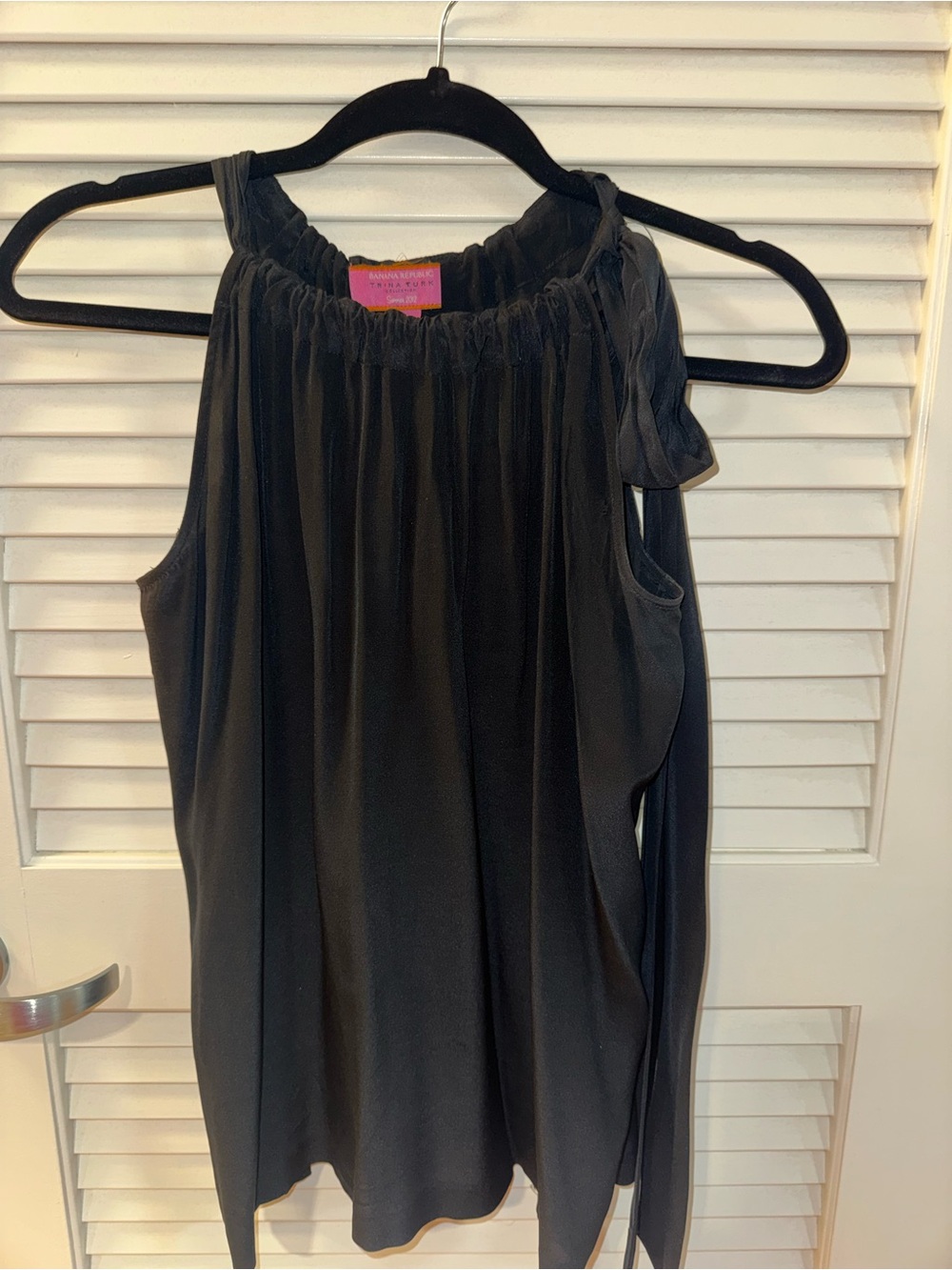 Trina Turk Collection for Banana Republic Sleeveless Black Halter Neck Top